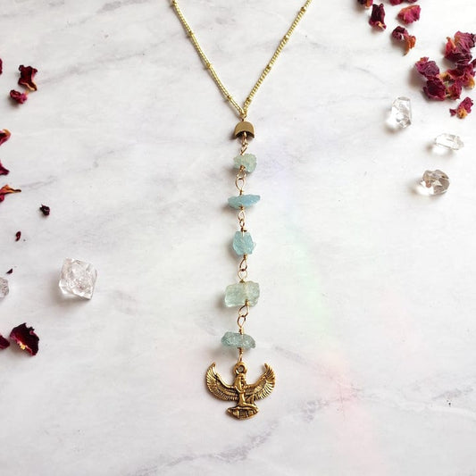 Aquamarine Isis Necklace Necklace Shop Dreamers of Dreams