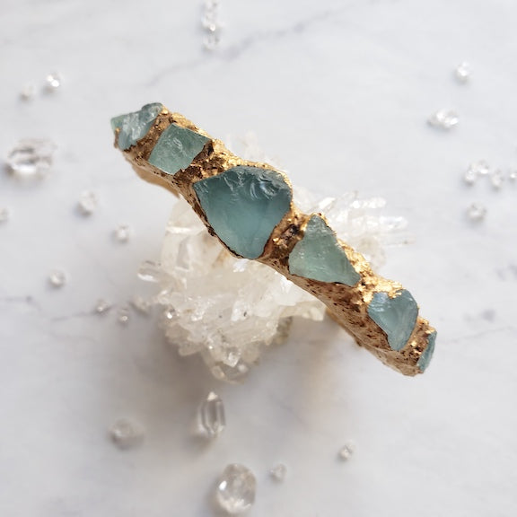 Made to Order Aquamarine Priestess Crown Bracelet Bracelet Shop Dreamers of Dreams