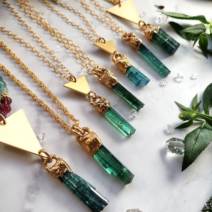 Blue Tourmaline Talisman Necklace Shop Dreamers of Dreams