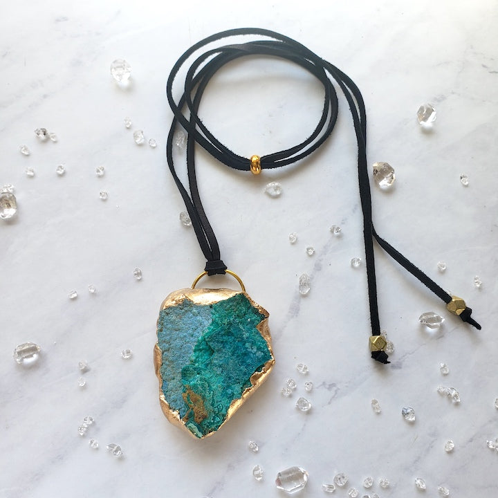 Chrysocolla Heart Necklace Necklace Shop Dreamers of Dreams