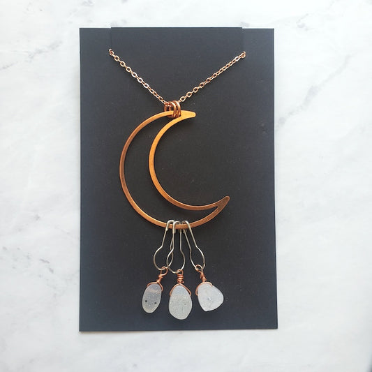 Copper Moon Stitch Marker Necklace Stitch Markers & Counters Shop Dreamers of Dreams