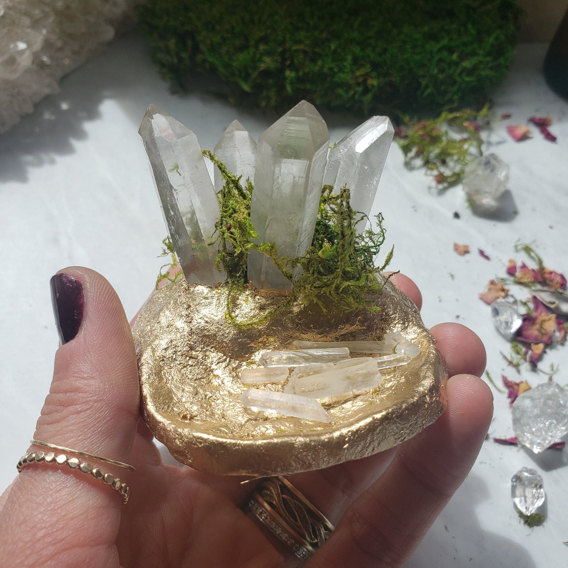 Quartz Point Cluster Ring Keeper Jewelry Holders Shop Dreamers of Dreams