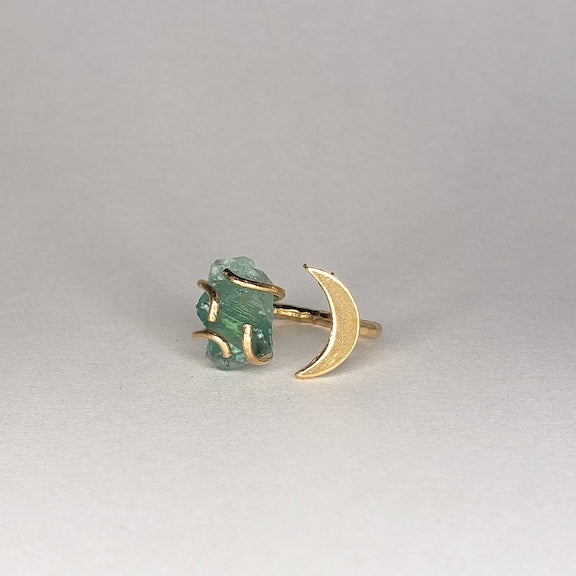 Fluorite Gemstone Moon Ring RING Shop Dreamers of Dreams