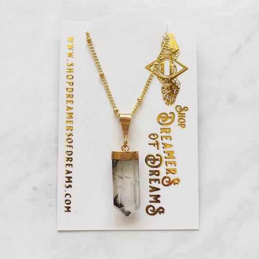 Garden Quartz Necklace Gold Necklace Shop Dreamers of Dreams