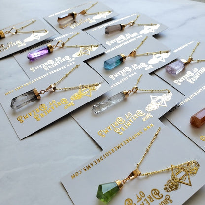 Garden Quartz Necklace Gold Necklace Shop Dreamers of Dreams