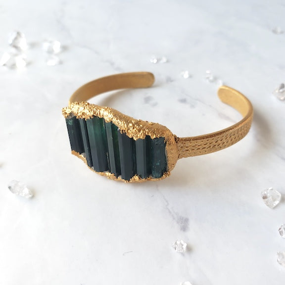 Made to Order | Green Tourmaline Shield Bracelet Bracelet Shop Dreamers of Dreams