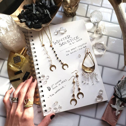 Herkimer Moon Drop Earrings Earrings Shop Dreamers of Dreams