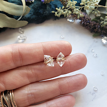 Diamond Quartz Stud Earrings Earrings Shop Dreamers of Dreams