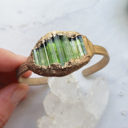 Made to Order | Green Tourmaline Shield Bracelet Bracelet Shop Dreamers of Dreams