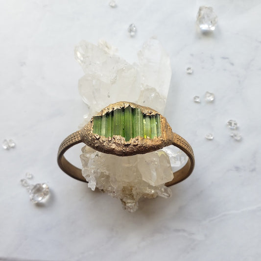 Made to Order | Green Tourmaline Shield Bracelet Bracelet Shop Dreamers of Dreams