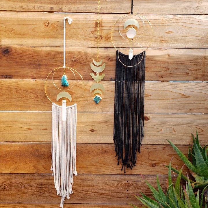 Forever Free - Chrysocolla Moon Totem Hanging wall hanging Shop Dreamers of Dreams