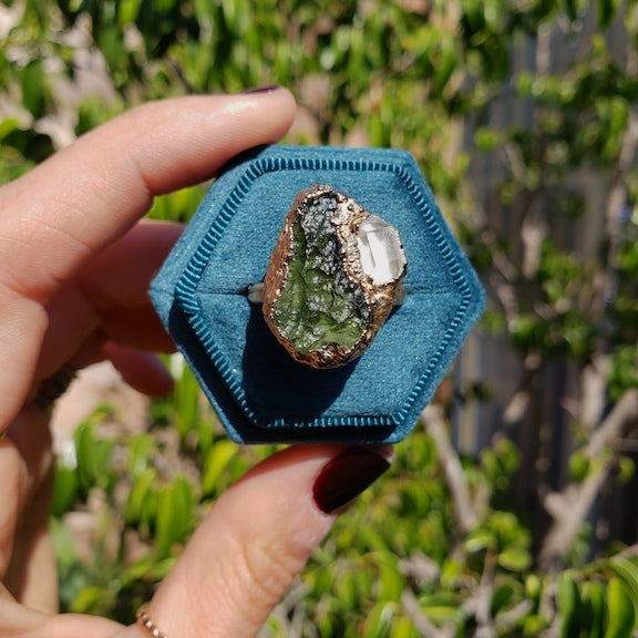 Moldavite Priestess Ring size 8.5 RING Shop Dreamers of Dreams