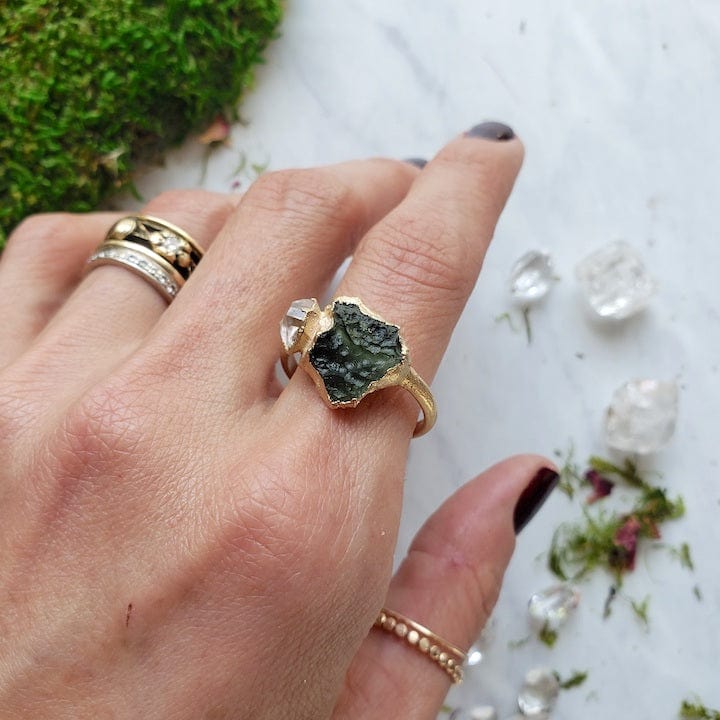 Moldavite Priestess Ring size 10 RING Shop Dreamers of Dreams