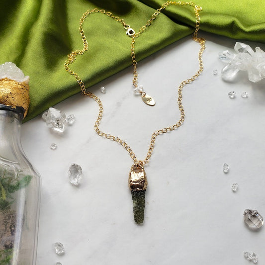 Moldavite Dagger Necklace Necklace Shop Dreamers of Dreams