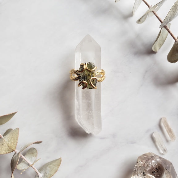Moldavite Ring Adjustable RING Shop Dreamers of Dreams