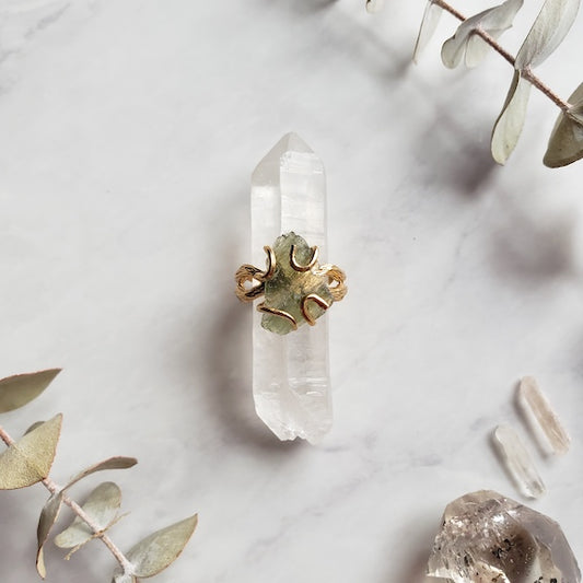 Moldavite Ring Adjustable RING Shop Dreamers of Dreams