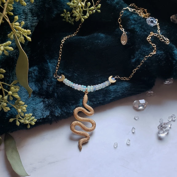 Opal Serpent Rising Necklace Necklace Shop Dreamers of Dreams