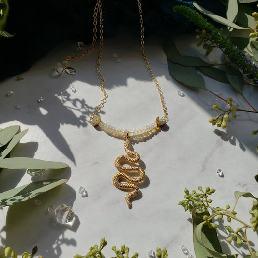 Opal Serpent Rising Necklace Necklace Shop Dreamers of Dreams