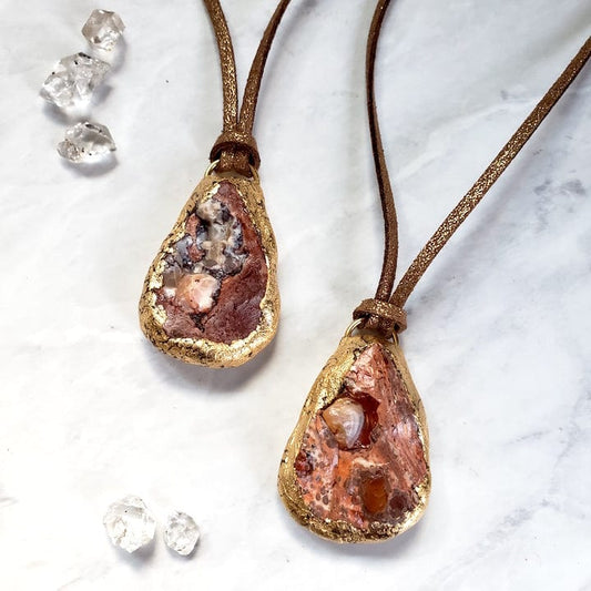 Raw Crimson Opals Necklace Shop Dreamers of Dreams