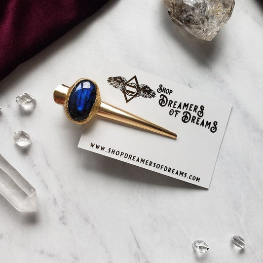 Labradorite Hair Clip -small Hair Clip Shop Dreamers of Dreams