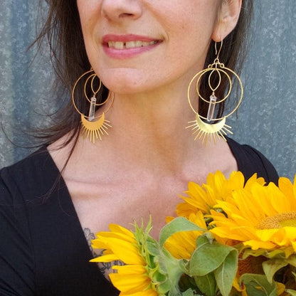 Solstice Quartz Hoops Earrings Shop Dreamers of Dreams