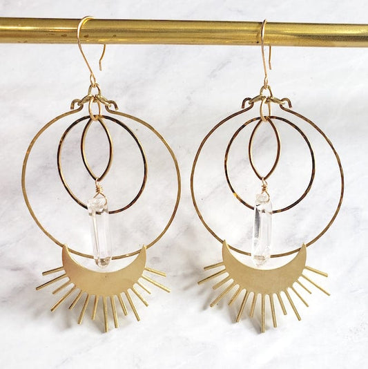 Solstice Quartz Hoops Earrings Shop Dreamers of Dreams