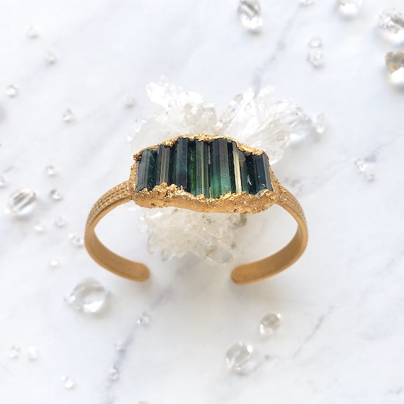 Made to Order | Green Tourmaline Shield Bracelet Bracelet Shop Dreamers of Dreams