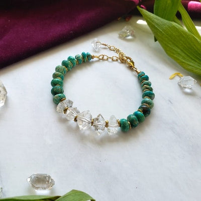 Divine Chrysocolla and Quartz Bracelet Bracelet Shop Dreamers of Dreams